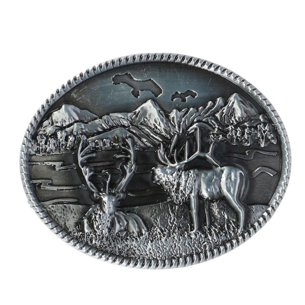 CTM Scenic Elk Belt Buckle
